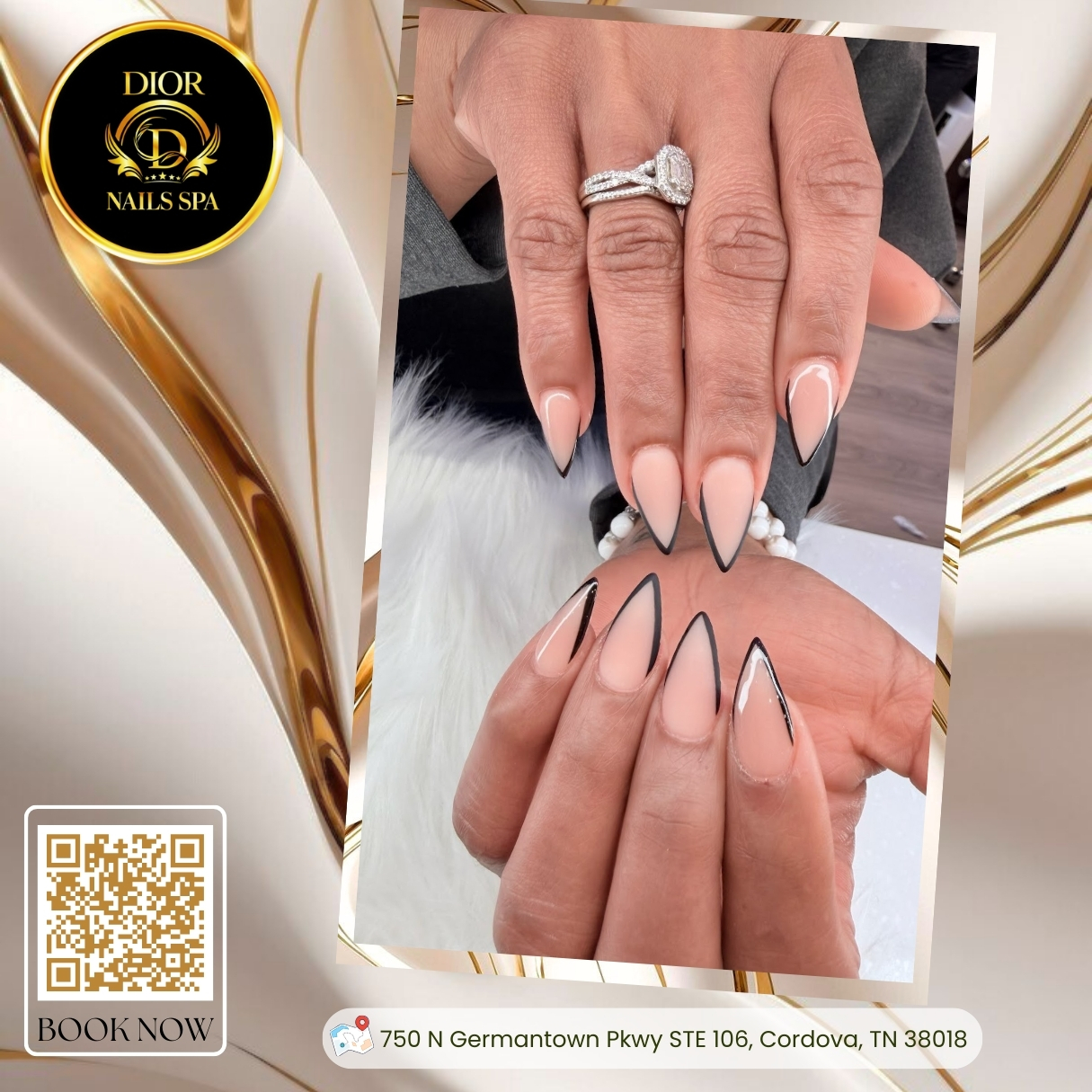 Dior Nails Spa | X-mas nail design 